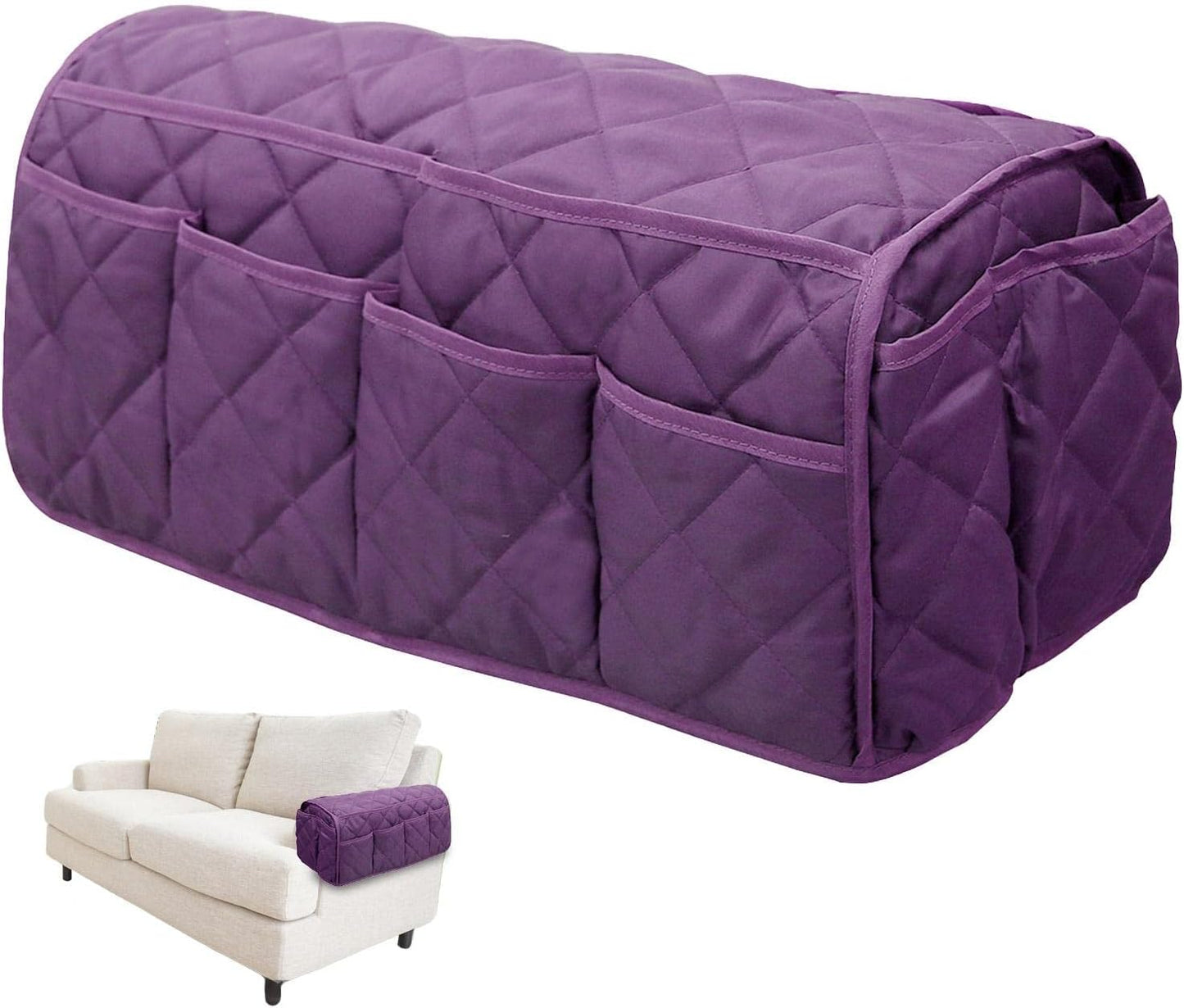 Sofa Armchair Organiser, 14 Pocket Arm Rest Caddy, Tidy Table & Bedside Chair Caddy, TV Remote Control & Phone Pockets Home Organiser