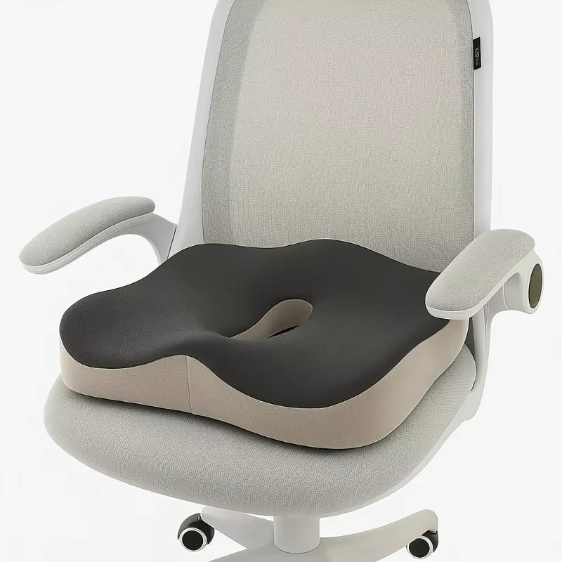 Ergonomic Memory Foam Seat Cushion for Office Chairs & Cars - Posture Support, Butt Pain Relief, Easyclean Material