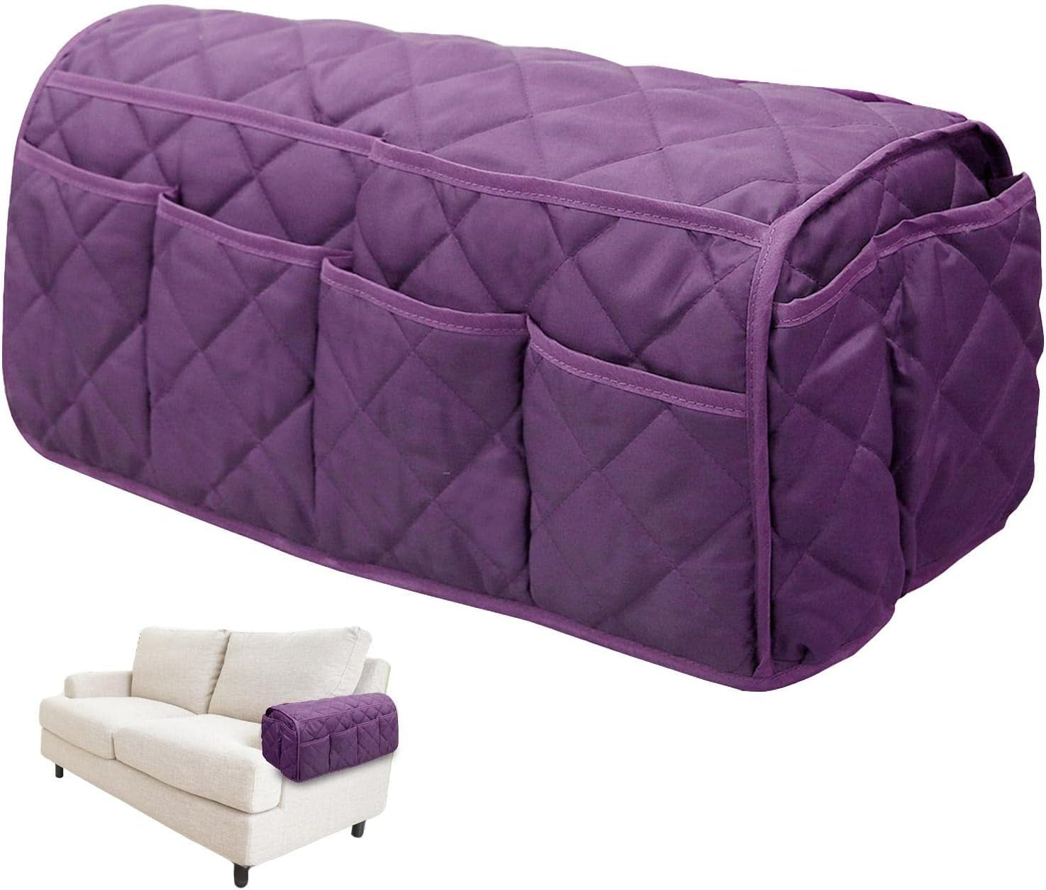 Sofa Armchair Organiser, 14 Pocket Arm Rest Caddy, Tidy Table & Bedside Chair Caddy, TV Remote Control & Phone Pockets Home Organiser