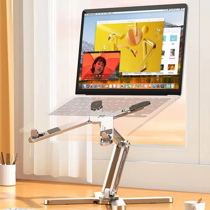 Foldable Laptop Stand 360°Rotating Portable Notebook Bracket Heat Dissipation Aluminum Alloy Holder for Laptop Ipad Tablet Dock