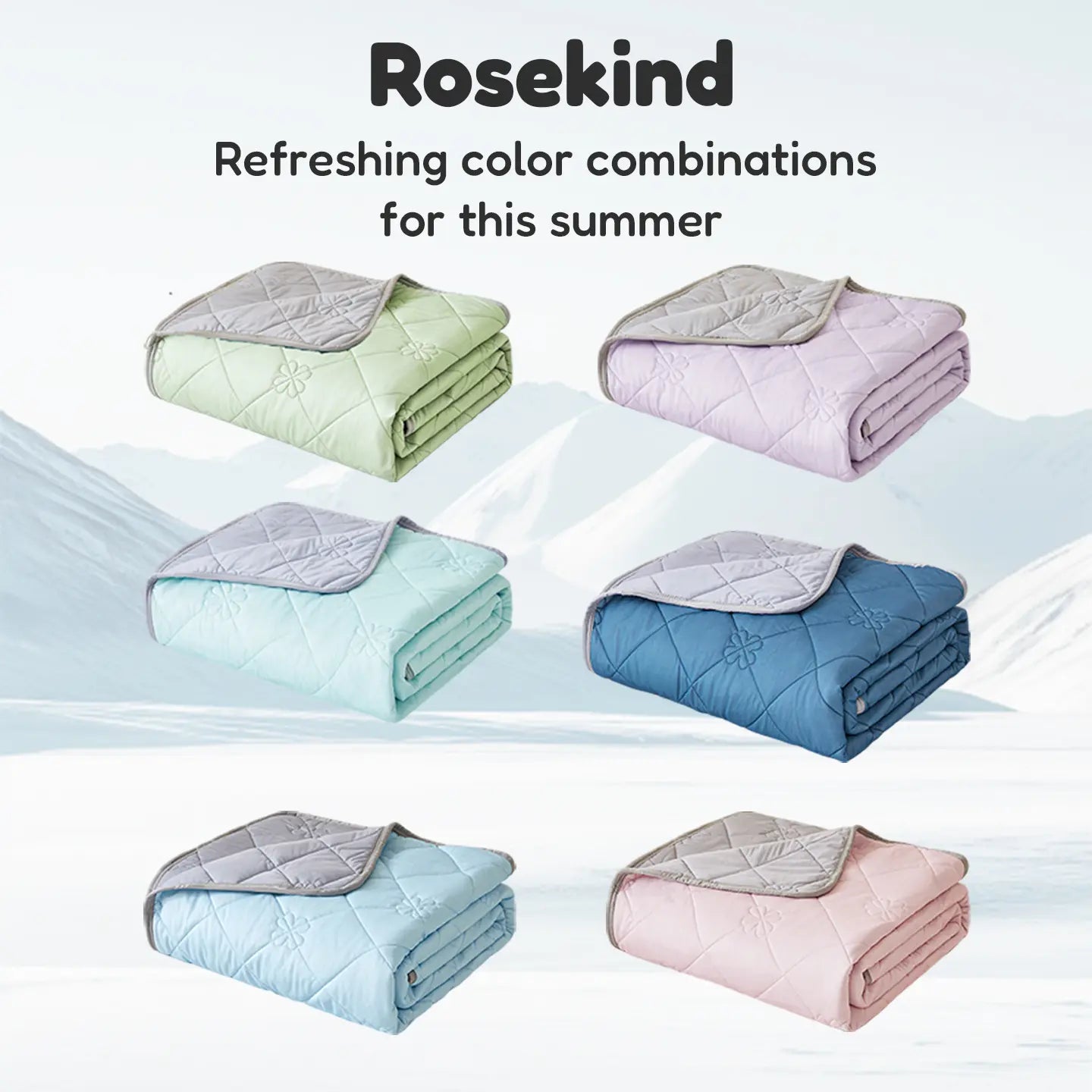 【Father 'S Day Gift】Rosekind Summer Cooling Blanket - Lightweight Cool Blanket, Sleep-Friendly Quilts for Hot Sleepers, Soft Elastic Breathable, Air Conditioning Bedroom Use to Prevent Colds (Mid-Year Sale, Deals for You, Restock, Dealsforyoudays)