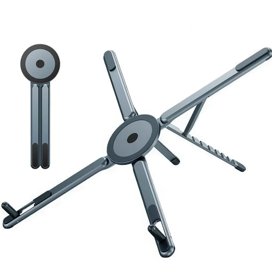 Foldable Magnetic Laptop Stand Aluminum Alloy Portable Adjustable Stand Heat Dissipation Holder for Smart Phone Tablet Notebook