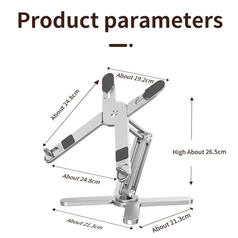 Foldable Laptop Stand 360°Rotating Portable Notebook Bracket Heat Dissipation Aluminum Alloy Holder for Laptop Ipad Tablet Dock