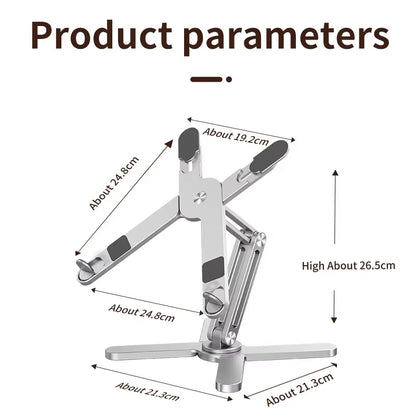 Foldable Laptop Stand 360°Rotating Portable Notebook Bracket Heat Dissipation Aluminum Alloy Holder for Laptop Ipad Tablet Dock