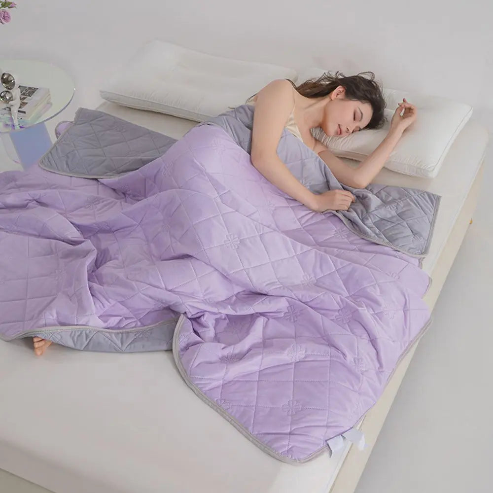 【Father 'S Day Gift】Rosekind Summer Cooling Blanket - Lightweight Cool Blanket, Sleep-Friendly Quilts for Hot Sleepers, Soft Elastic Breathable, Air Conditioning Bedroom Use to Prevent Colds (Mid-Year Sale, Deals for You, Restock, Dealsforyoudays)