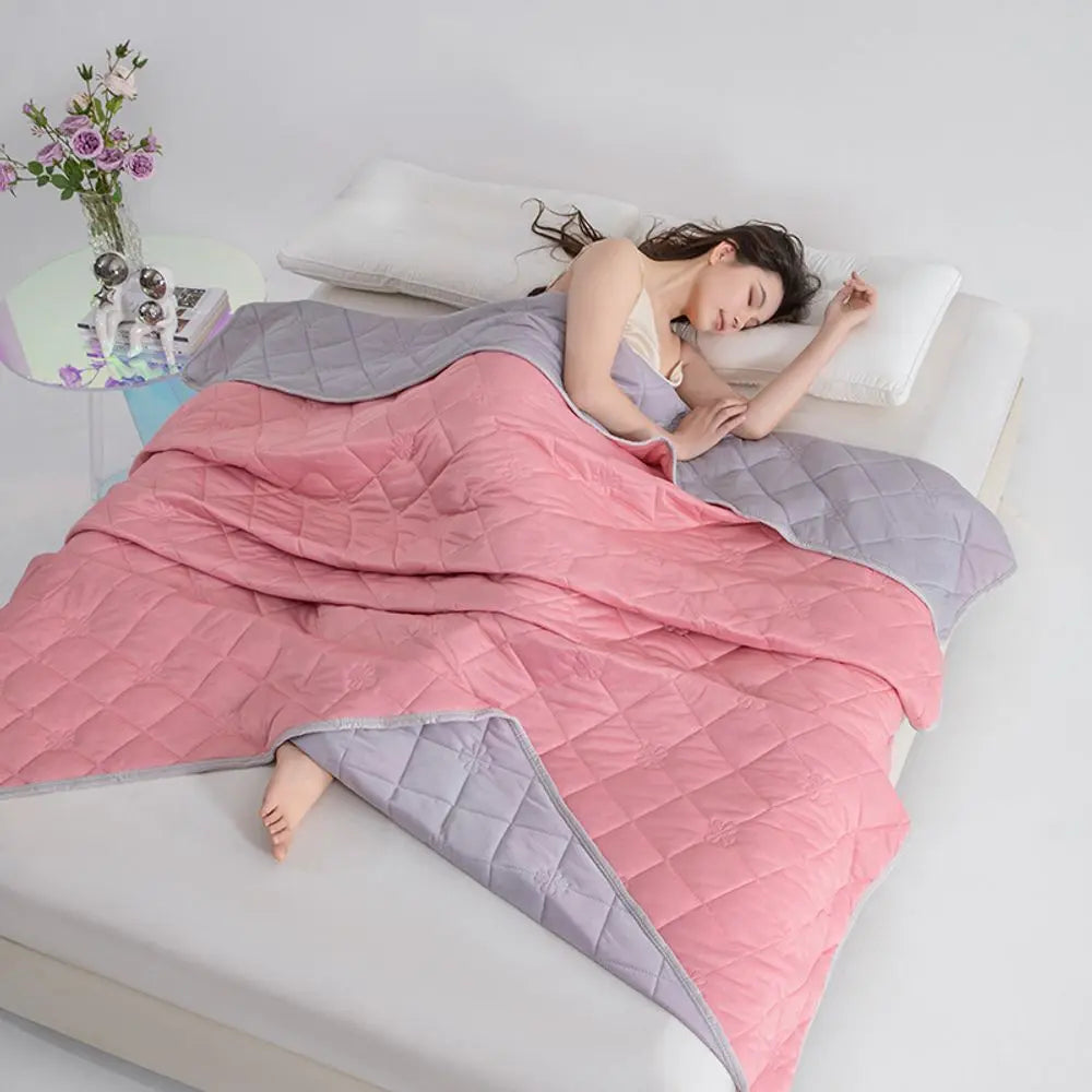 【Father 'S Day Gift】Rosekind Summer Cooling Blanket - Lightweight Cool Blanket, Sleep-Friendly Quilts for Hot Sleepers, Soft Elastic Breathable, Air Conditioning Bedroom Use to Prevent Colds (Mid-Year Sale, Deals for You, Restock, Dealsforyoudays)