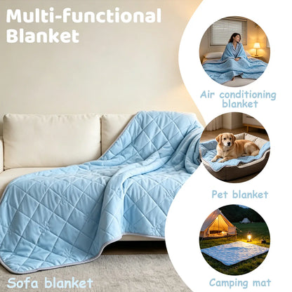 【Father 'S Day Gift】Rosekind Summer Cooling Blanket - Lightweight Cool Blanket, Sleep-Friendly Quilts for Hot Sleepers, Soft Elastic Breathable, Air Conditioning Bedroom Use to Prevent Colds (Mid-Year Sale, Deals for You, Restock, Dealsforyoudays)