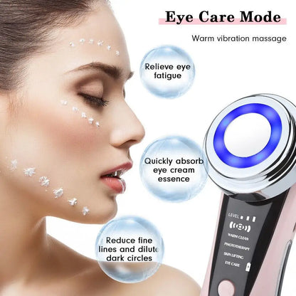 GlowPro Facial Massager - red LED light therapy mode