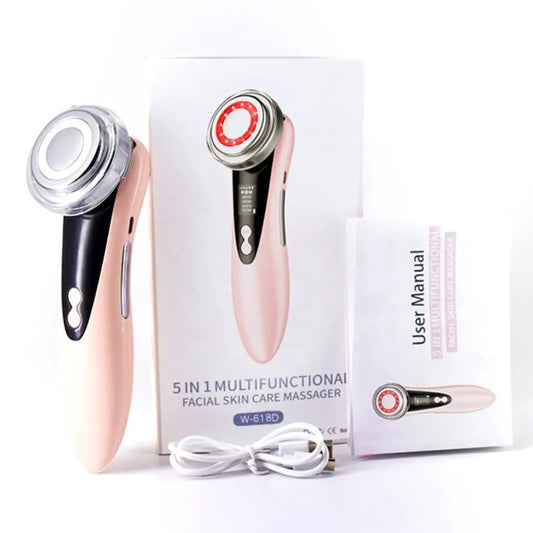 GlowPro 4-in-1 Facial Massager - main product view with EMS and LED modes