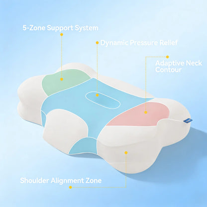 Mellow Cloud Pillow - 2026 Pillow Awards Winner, Dual-Density Memory Foam for Pressure Relief, Ear-Friendly Design, Zoned Support Construction, Cooling Gel-Infused Breathable Cover for Side Sleepers
