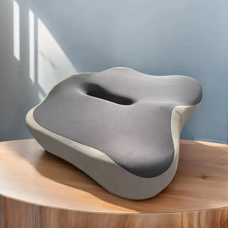 Ergonomic Memory Foam Seat Cushion for Office Chairs & Cars - Posture Support, Butt Pain Relief, Easyclean Material