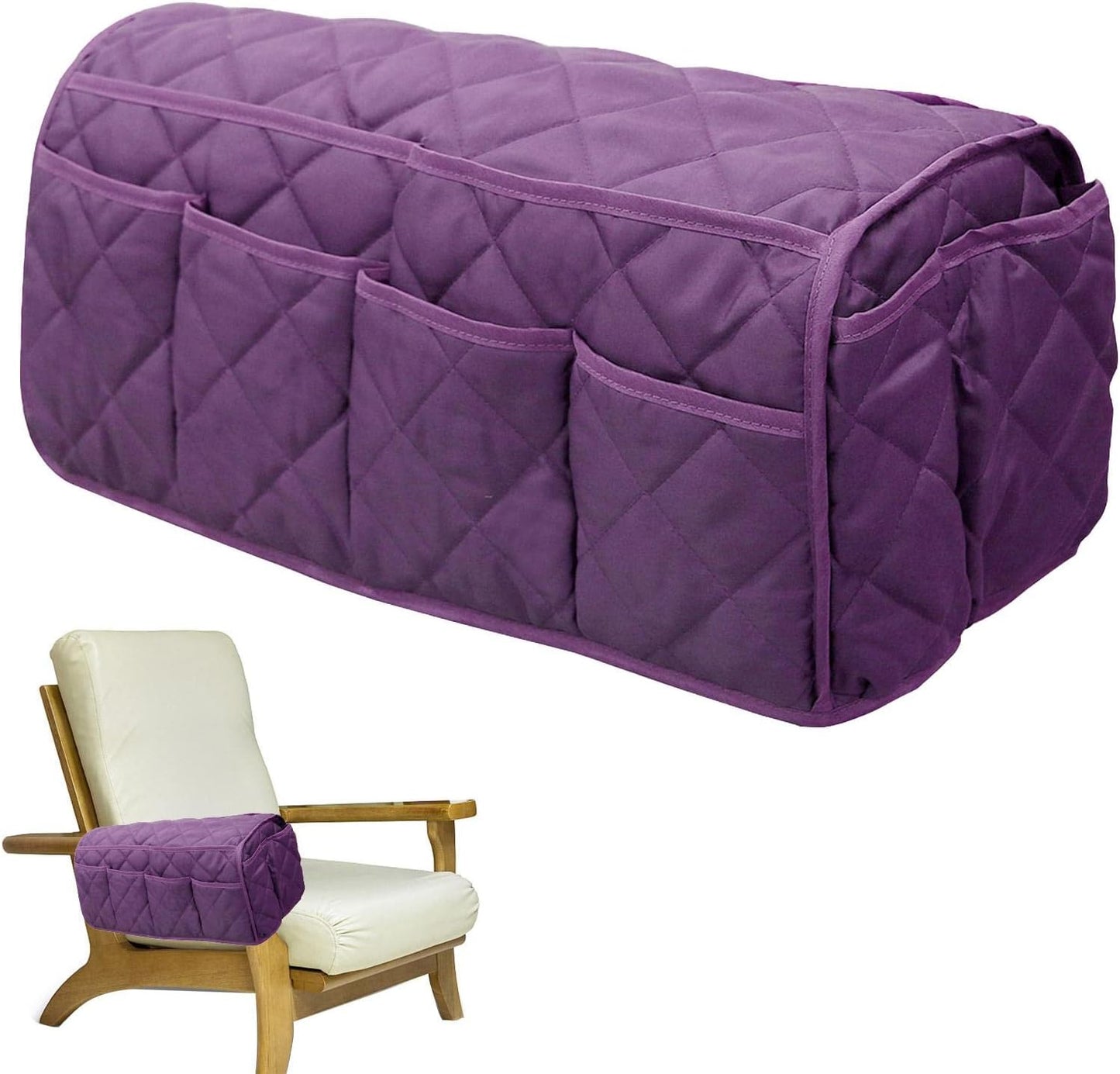 Sofa Armchair Organiser, 14 Pocket Arm Rest Caddy, Tidy Table & Bedside Chair Caddy, TV Remote Control & Phone Pockets Home Organiser