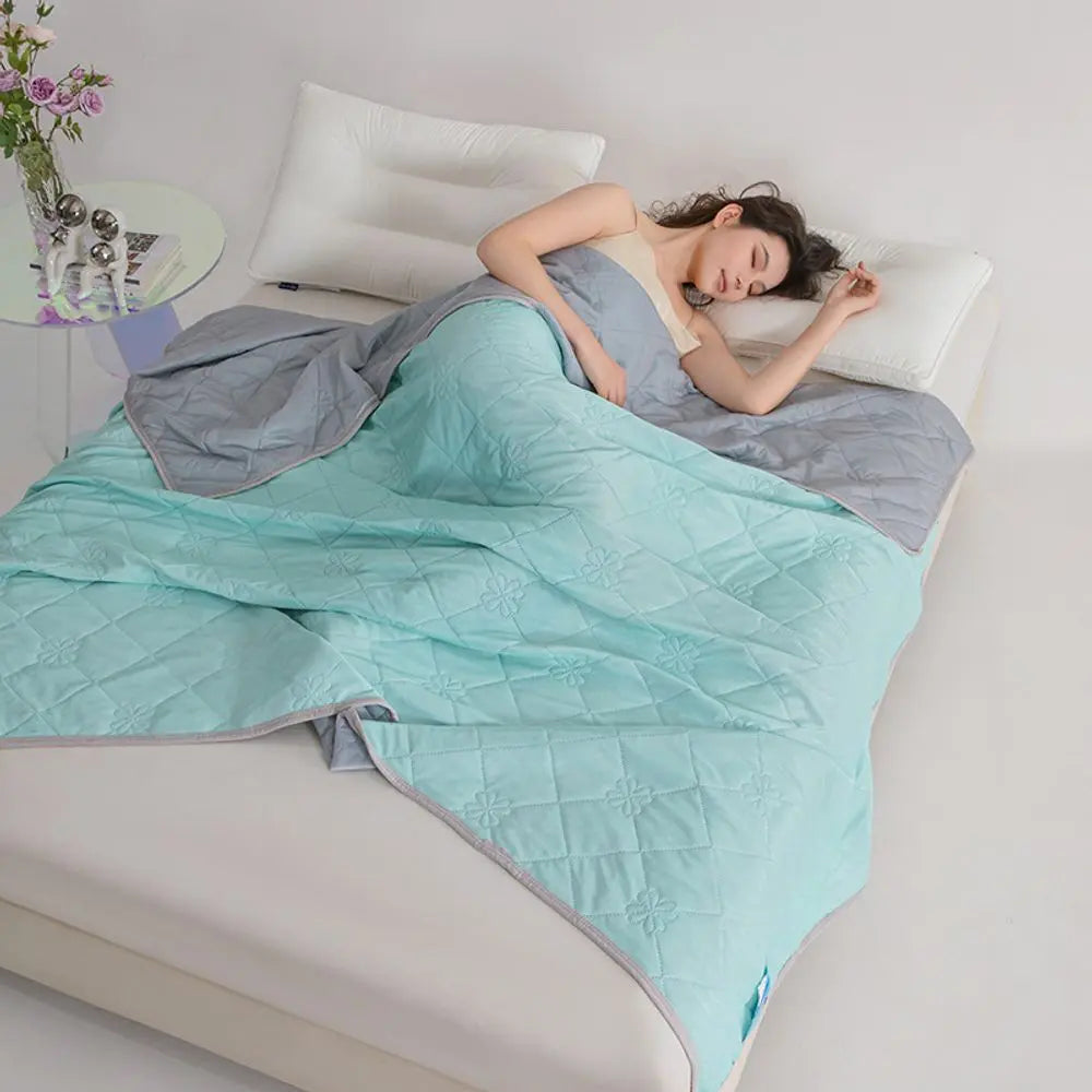 【Father 'S Day Gift】Rosekind Summer Cooling Blanket - Lightweight Cool Blanket, Sleep-Friendly Quilts for Hot Sleepers, Soft Elastic Breathable, Air Conditioning Bedroom Use to Prevent Colds (Mid-Year Sale, Deals for You, Restock, Dealsforyoudays)