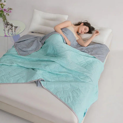【Father 'S Day Gift】Rosekind Summer Cooling Blanket - Lightweight Cool Blanket, Sleep-Friendly Quilts for Hot Sleepers, Soft Elastic Breathable, Air Conditioning Bedroom Use to Prevent Colds (Mid-Year Sale, Deals for You, Restock, Dealsforyoudays)