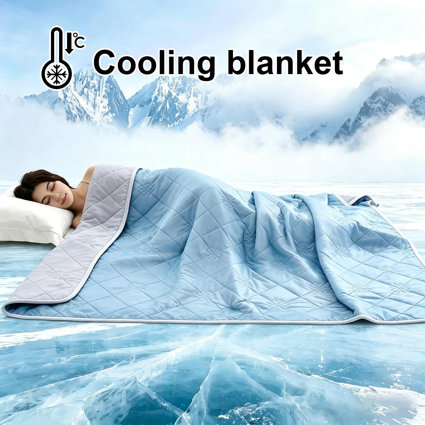 【Father 'S Day Gift】Rosekind Summer Cooling Blanket - Lightweight Cool Blanket, Sleep-Friendly Quilts for Hot Sleepers, Soft Elastic Breathable, Air Conditioning Bedroom Use to Prevent Colds (Mid-Year Sale, Deals for You, Restock, Dealsforyoudays)