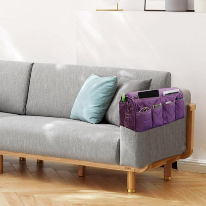 Sofa Armchair Organiser, 14 Pocket Arm Rest Caddy, Tidy Table & Bedside Chair Caddy, TV Remote Control & Phone Pockets Home Organiser